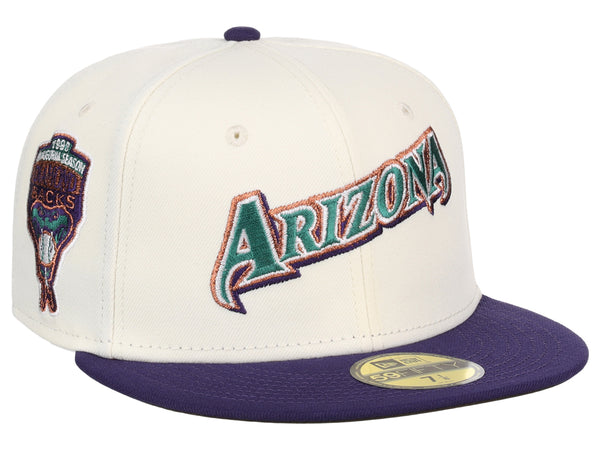 New Era 59Fifty Retro On-Field Arizona Diamondbacks 1998 Hat - White,Purple / 7 1/8