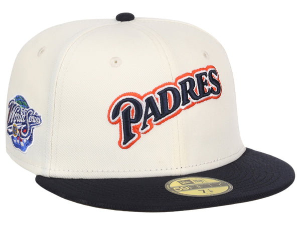 Newera 59FIFTY San Diego Padres Script 2-Tone Blue/Black Fitted Hat 67/8