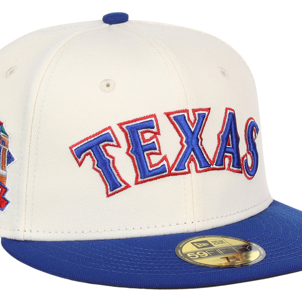 Texas Rangers MLB Muddy Scripts 59FIFTY Cap – LidsHatDrop