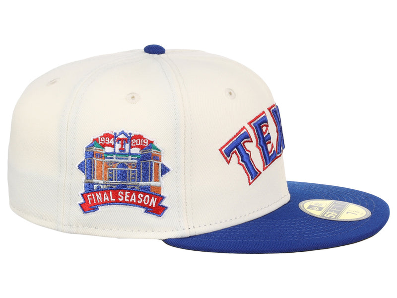 New Era 59FIFTY Texas Rangers 2019 Final Season Patch Fitted Hat 7 1/8