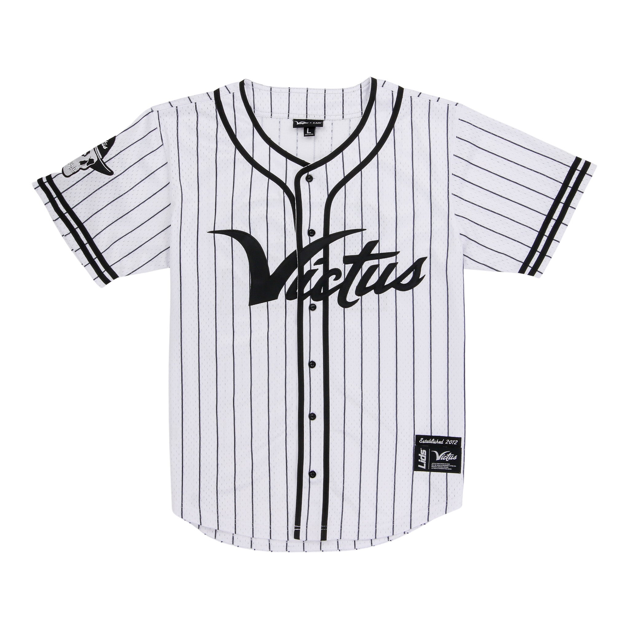 Victus Pinstripe Button-Up Mesh Jersey