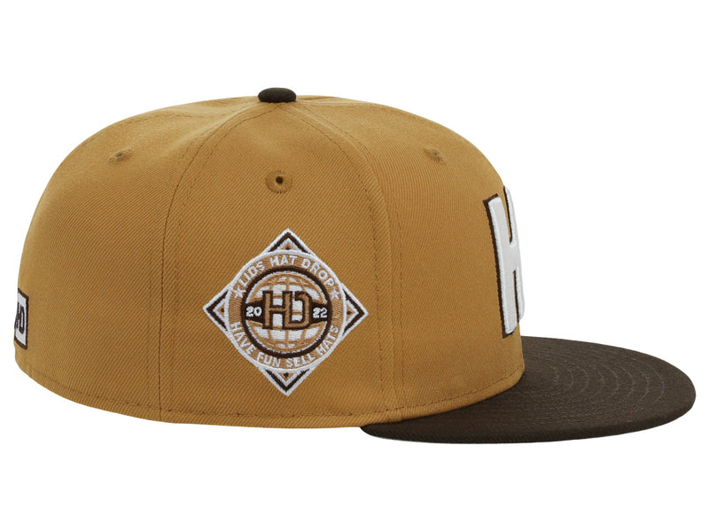 Lids Hat Drop Branded HD Fitted Cap - Tan/Brown/Grey – LidsHatDrop